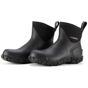 HISEA Men Ankle Rain Boots Waterproof Non-Slip Boot Outdoor size 9